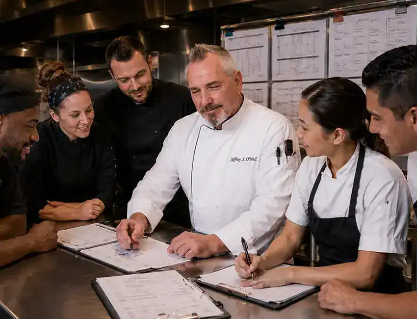 Chef Jeffrey O'Neil leads staff development
