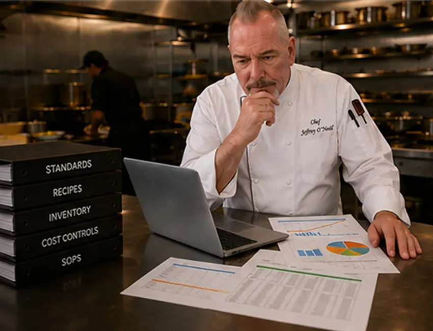 Chef Jeffrey O'Neil provides restaurant turnaround consulting